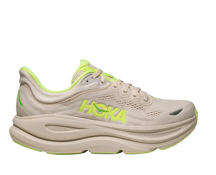 HOKA Bondi 9 Grout Neon Yuzu Homme