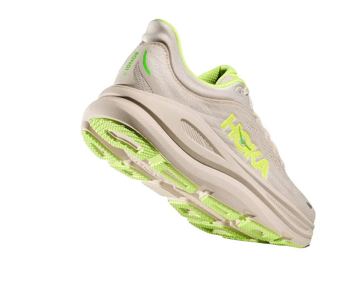 HOKA Bondi 9 Grout Neon Yuzu Homme