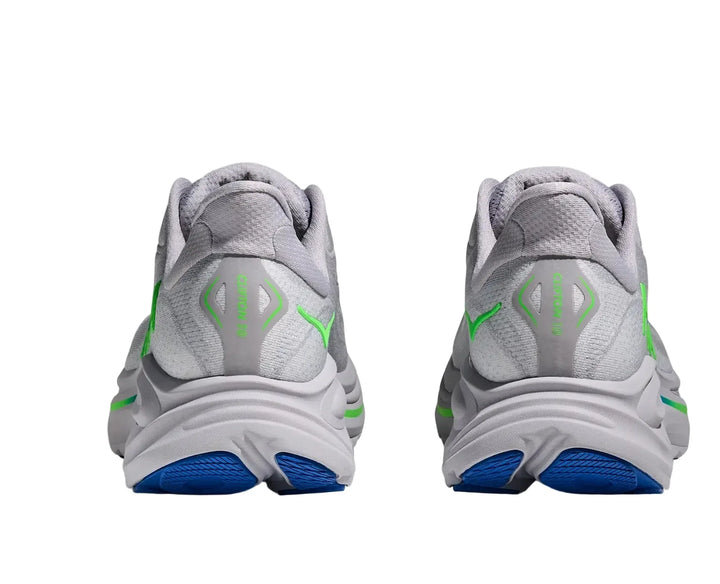 HOKA Clifton 10 Ash Grey Neon Green Homme