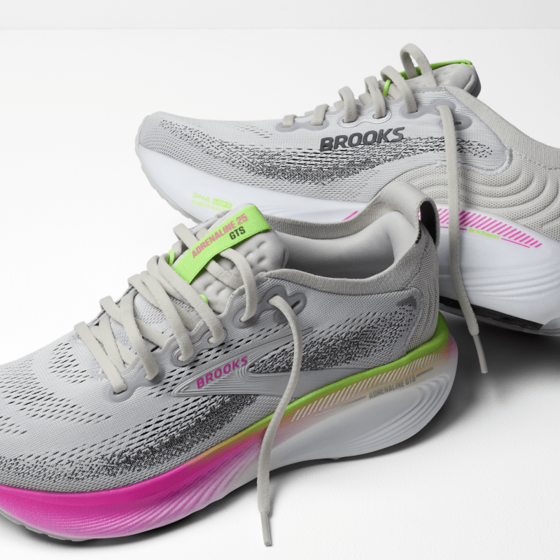 Brooks Adrenaline GTS 25 Oyster Pink Green Femme