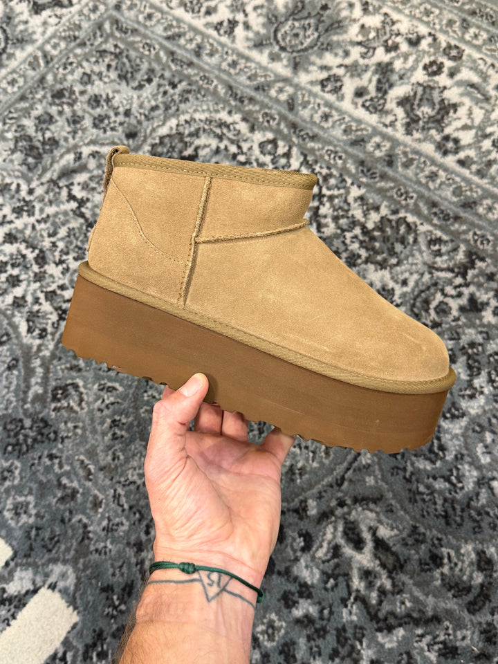UGG Classic Ultra Mini Platform Light Bronze Femme