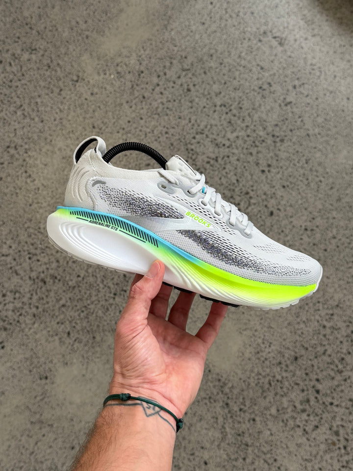 Brooks Adrenaline GTS 25 Oyster Green Gecko Blue Homme