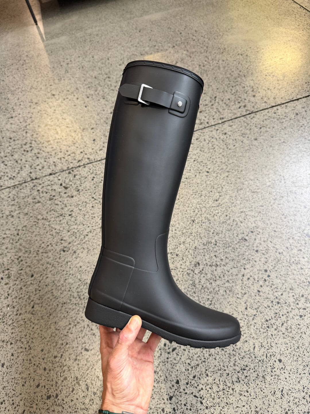 Hunter Refined Tall Boot Black Femme