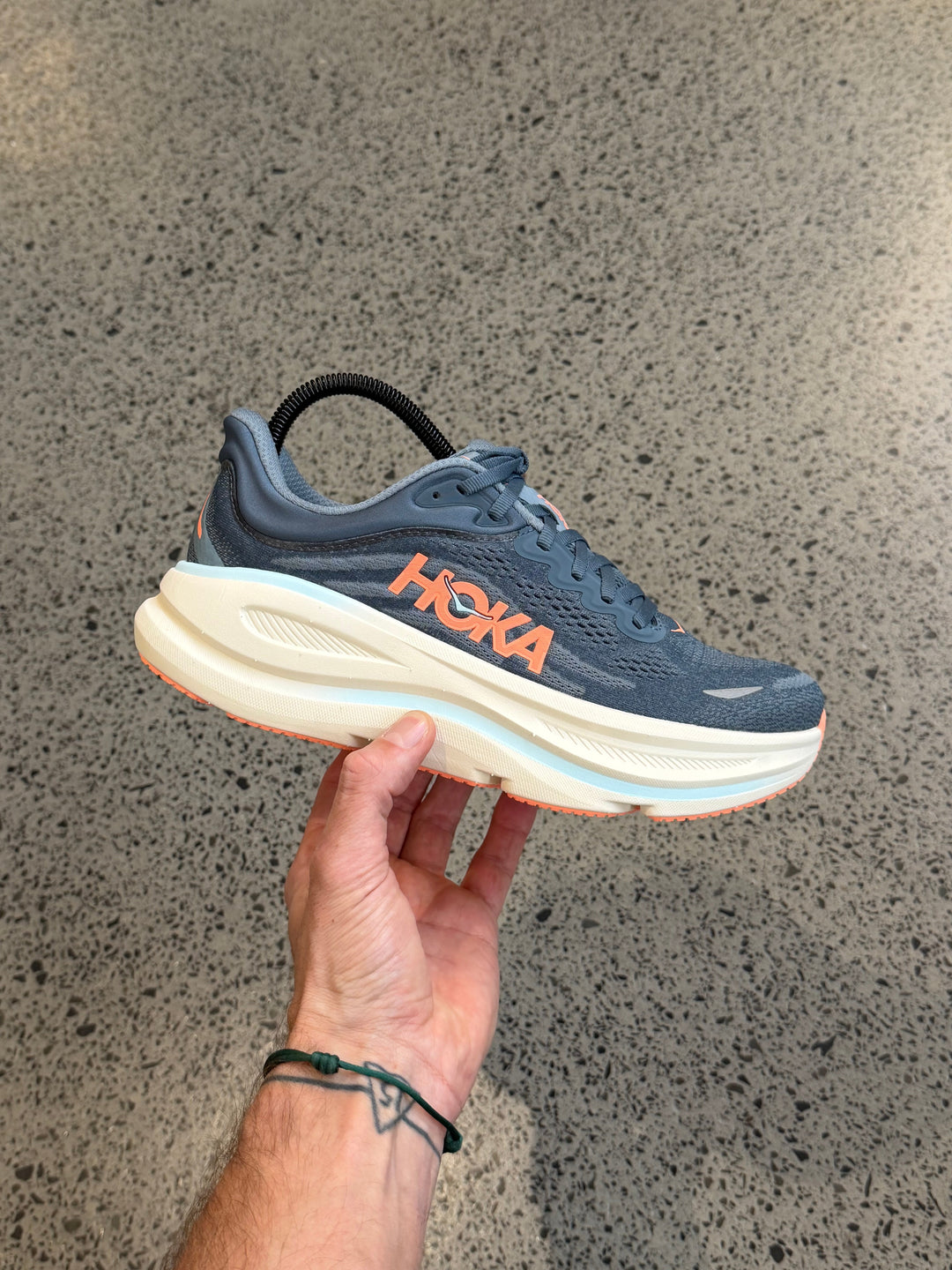 HOKA Bondi 9 Faded Navy Slate Blue Femme