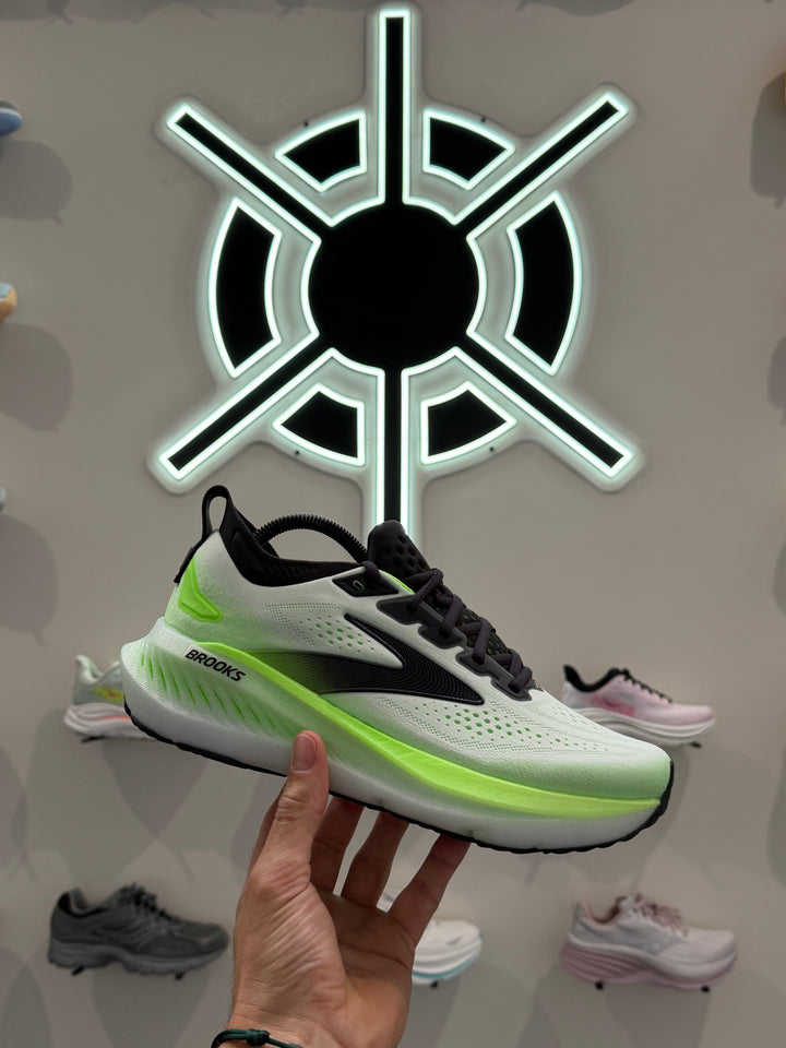Brooks Glycerin 23 White Phantom Green Gecko Homme