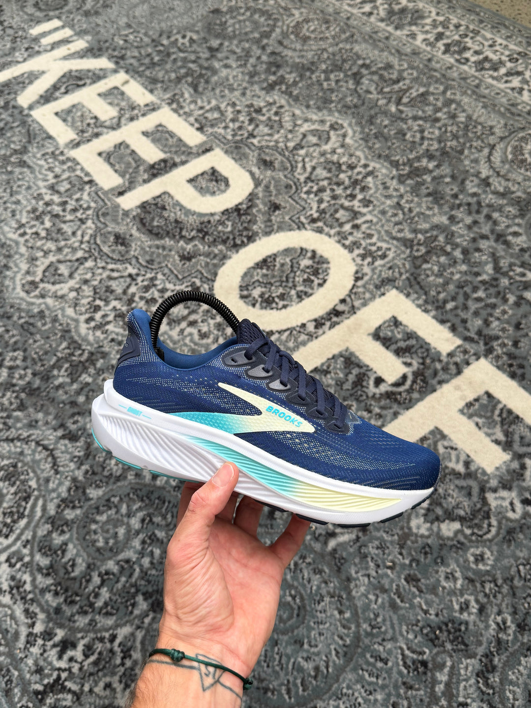 Brooks Ghost 17 Navy Green Turquoise Femme