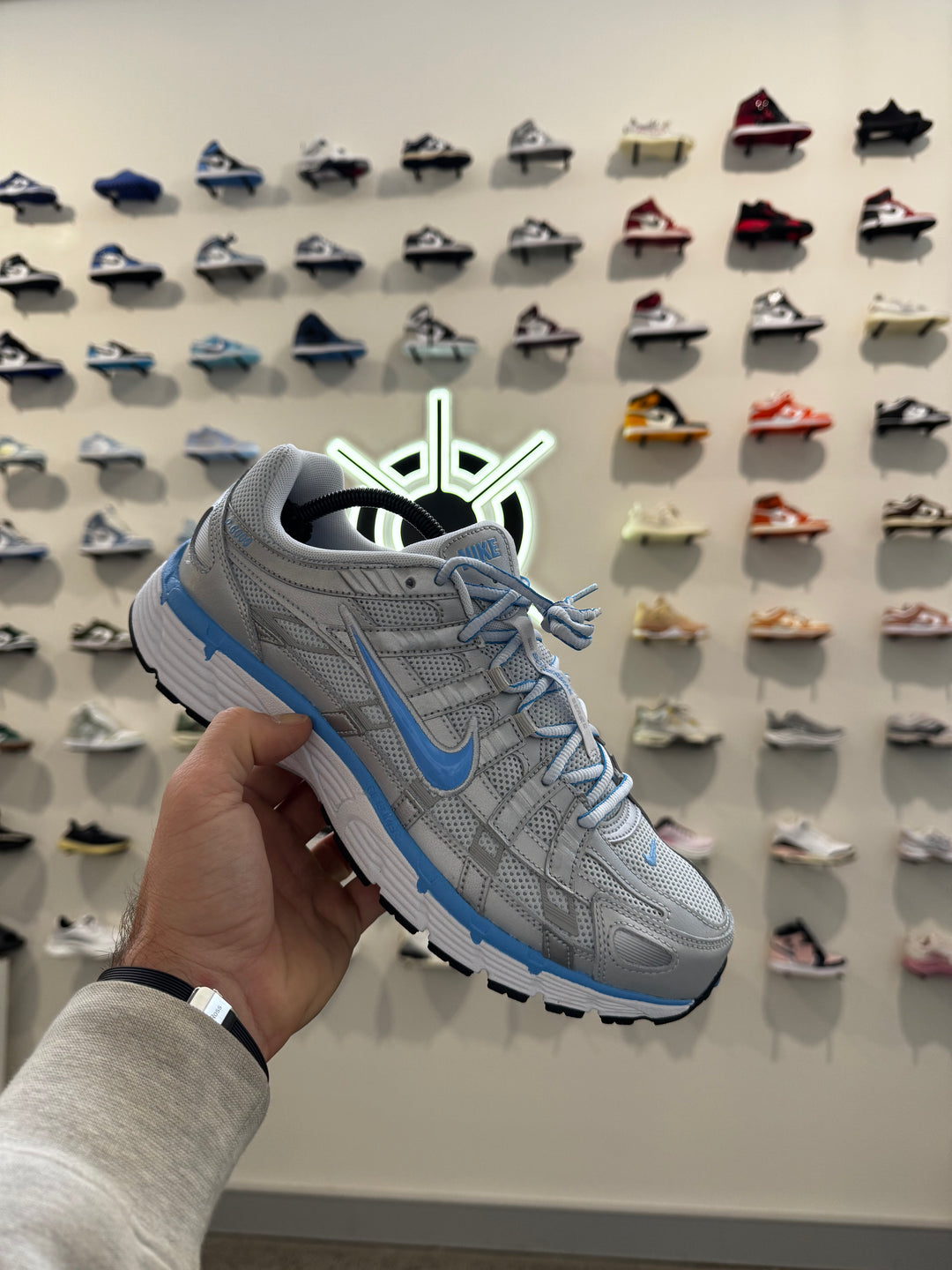 Nike P-6000 Pure Platinum Metallic Silver University Blue Homme