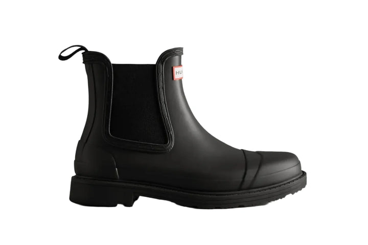 Hunter Chelsea Commando Boot Black Femme