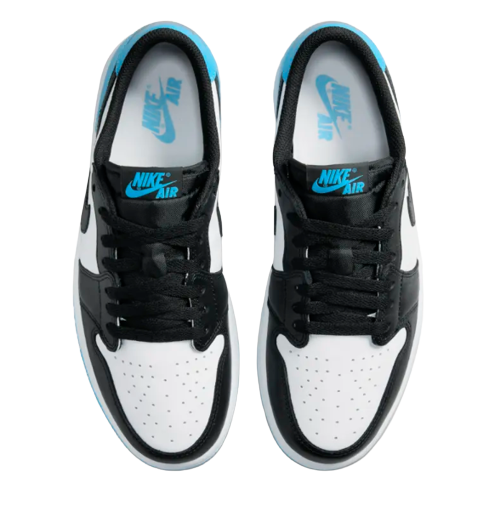 Nike Air Jordan 1 Low Black Dark Powder Blue Femme