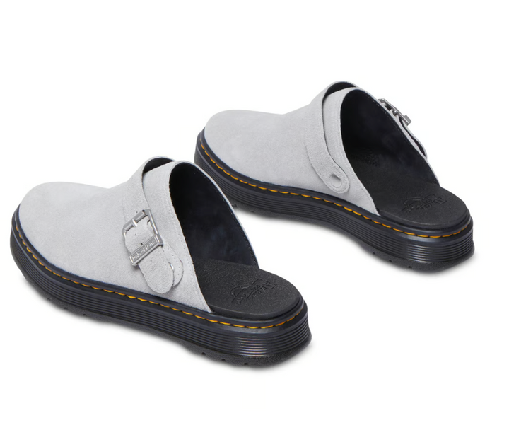 Dr. Martens Brookline Mule Mist Grey Bronx Suede