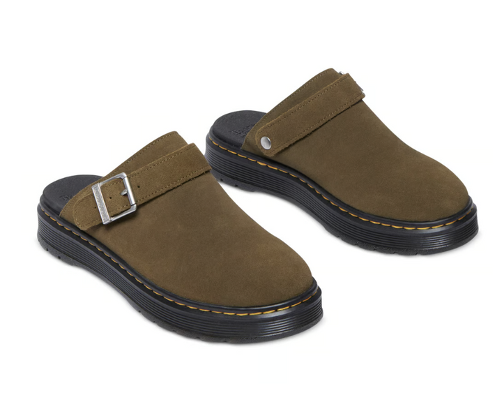 Dr. Martens Brookline Mule DMS Olive Bronx Suede