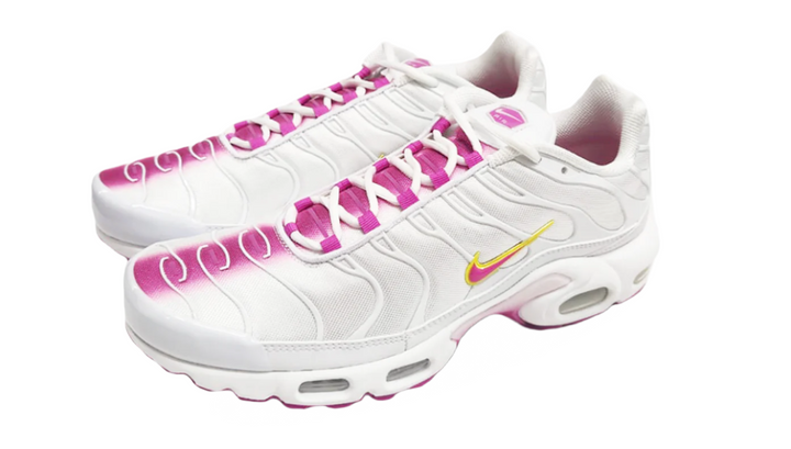 Nike Air Max Plus Tuned 1 White Pink Yellow Homme