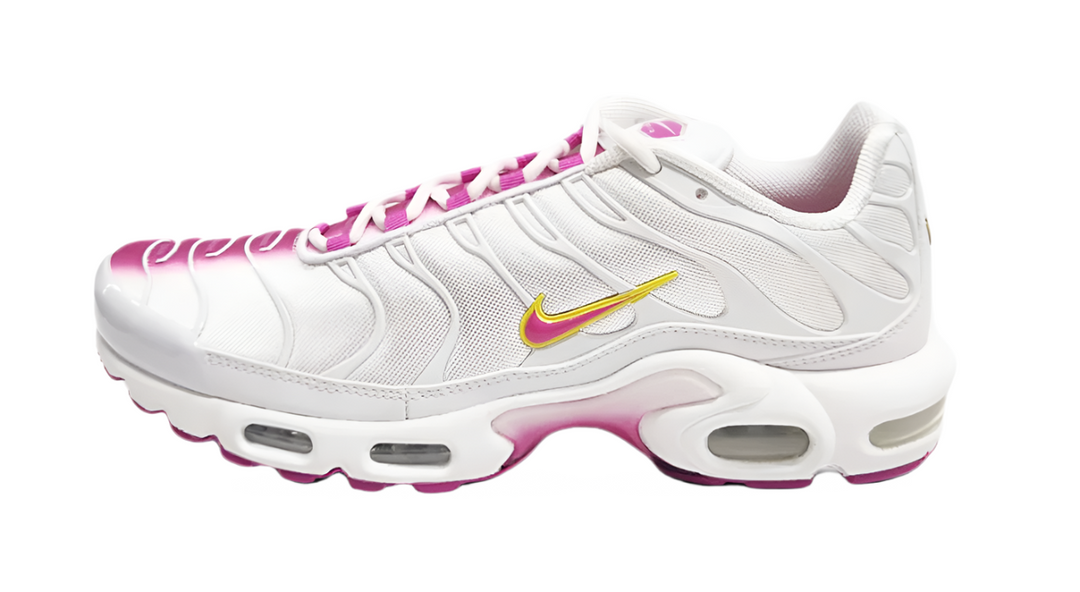 Nike Air Max Plus Tuned 1 White Pink Yellow Homme