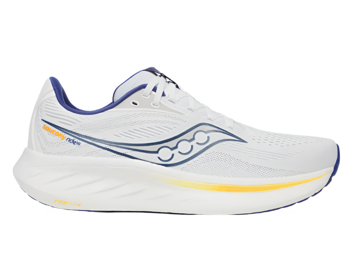 Saucony Ride 18 White Azurite Homme