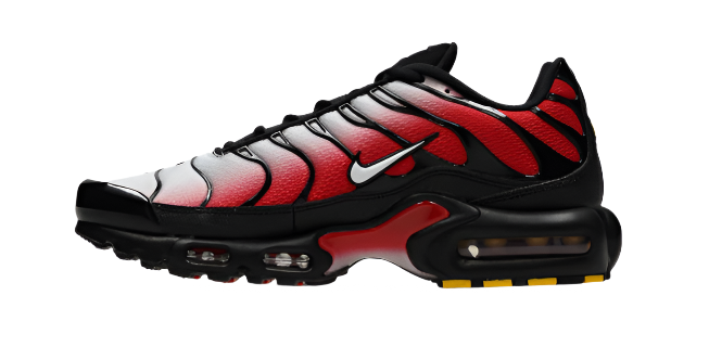 Nike Air Max Plus Tuned 1 Pure Platinum University Red Black White Homme