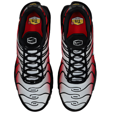 Nike Air Max Plus Tuned 1 Pure Platinum University Red Black White Homme