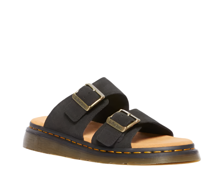 Dr. Martens Josef Suede Slide Sandals Black E.H Suede