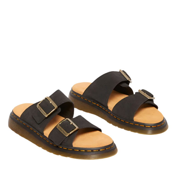 Dr. Martens Josef Suede Slide Sandals Black E.H Suede