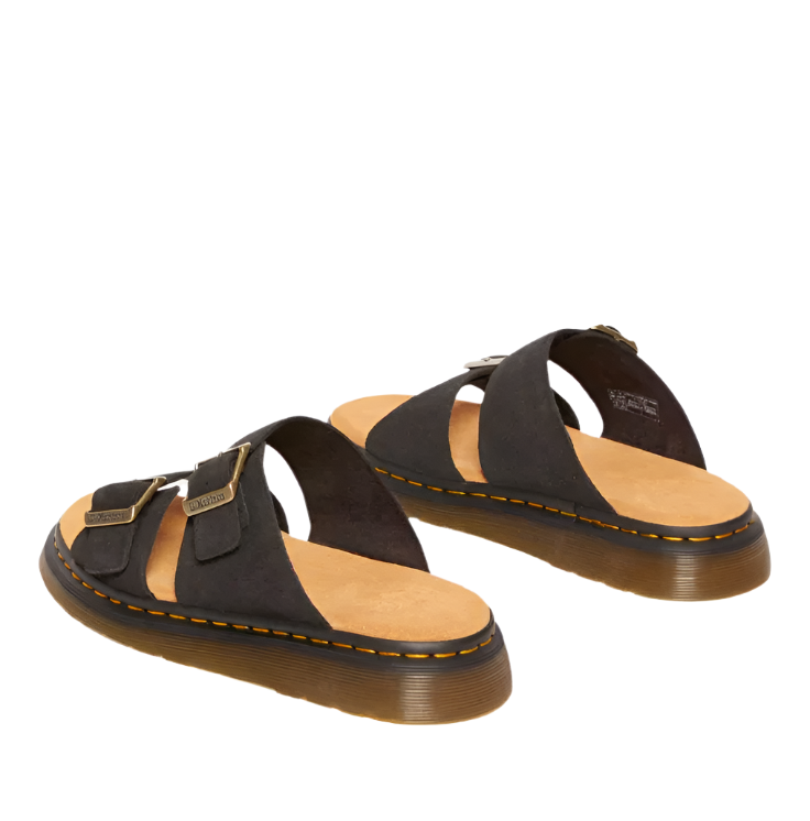 Dr. Martens Josef Suede Slide Sandals Black E.H Suede