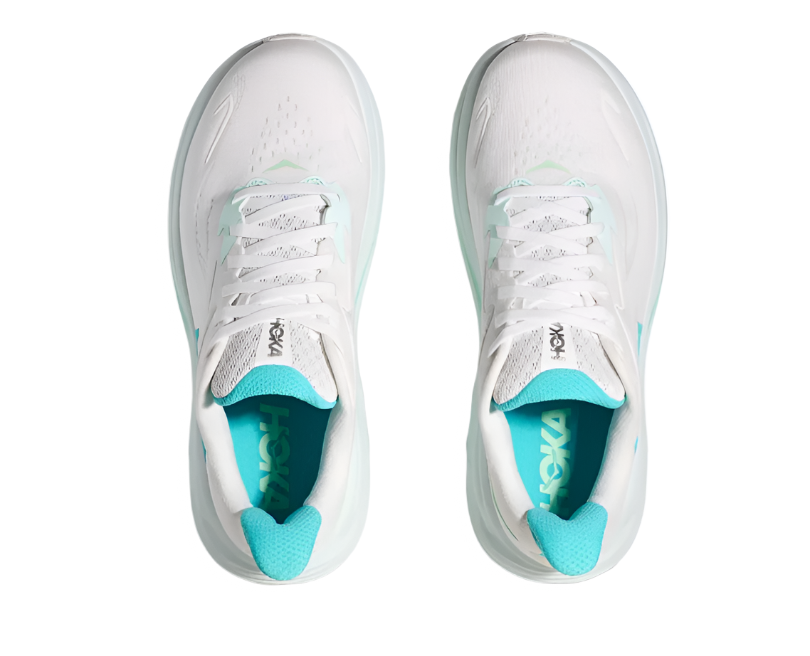 Hoka Clifton 10 White Cielo Blue Femme
