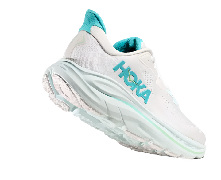 Hoka Clifton 10 White Cielo Blue Femme