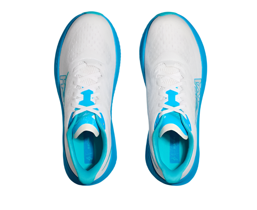 Hoka Mach 6 White Skyward Blue Homme