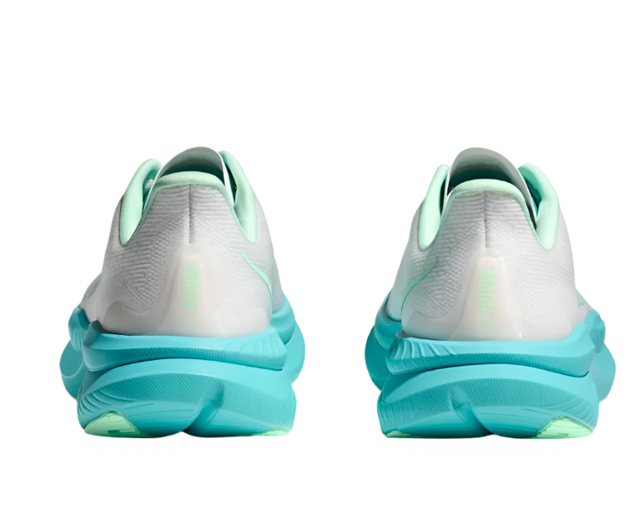 Hoka Mach 6 White Cielo Blue Femme