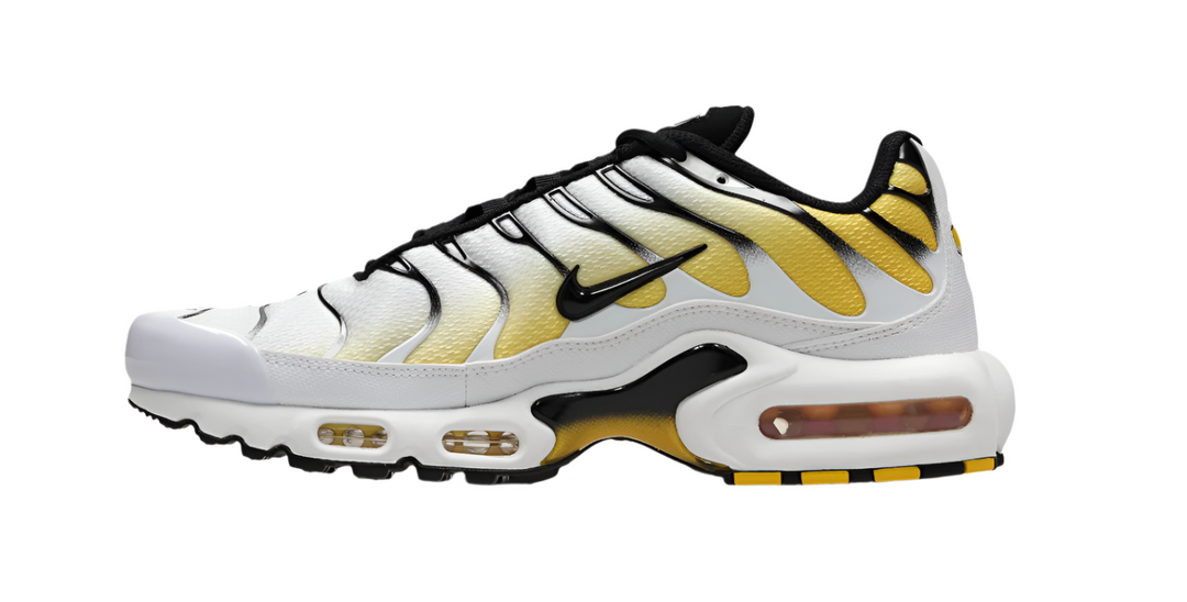 Nike Air Max Plus Tuned 1 White Black Varsity Maize Homme