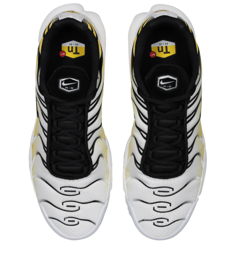 Nike Air Max Plus Tuned 1 White Black Varsity Maize Homme