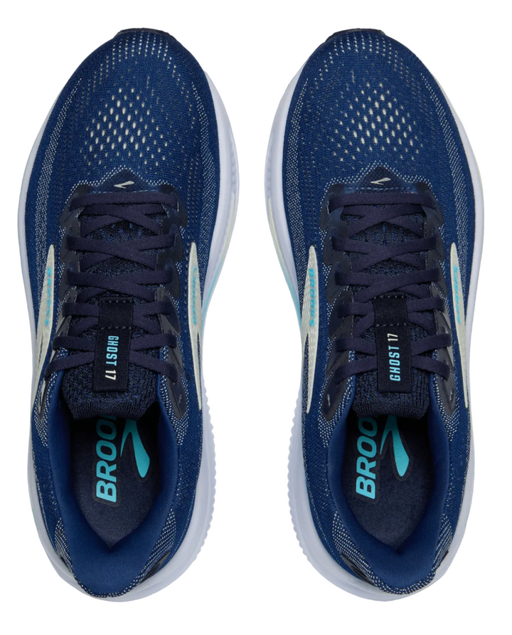 Brooks Ghost 17 Navy Green Turquoise Femme