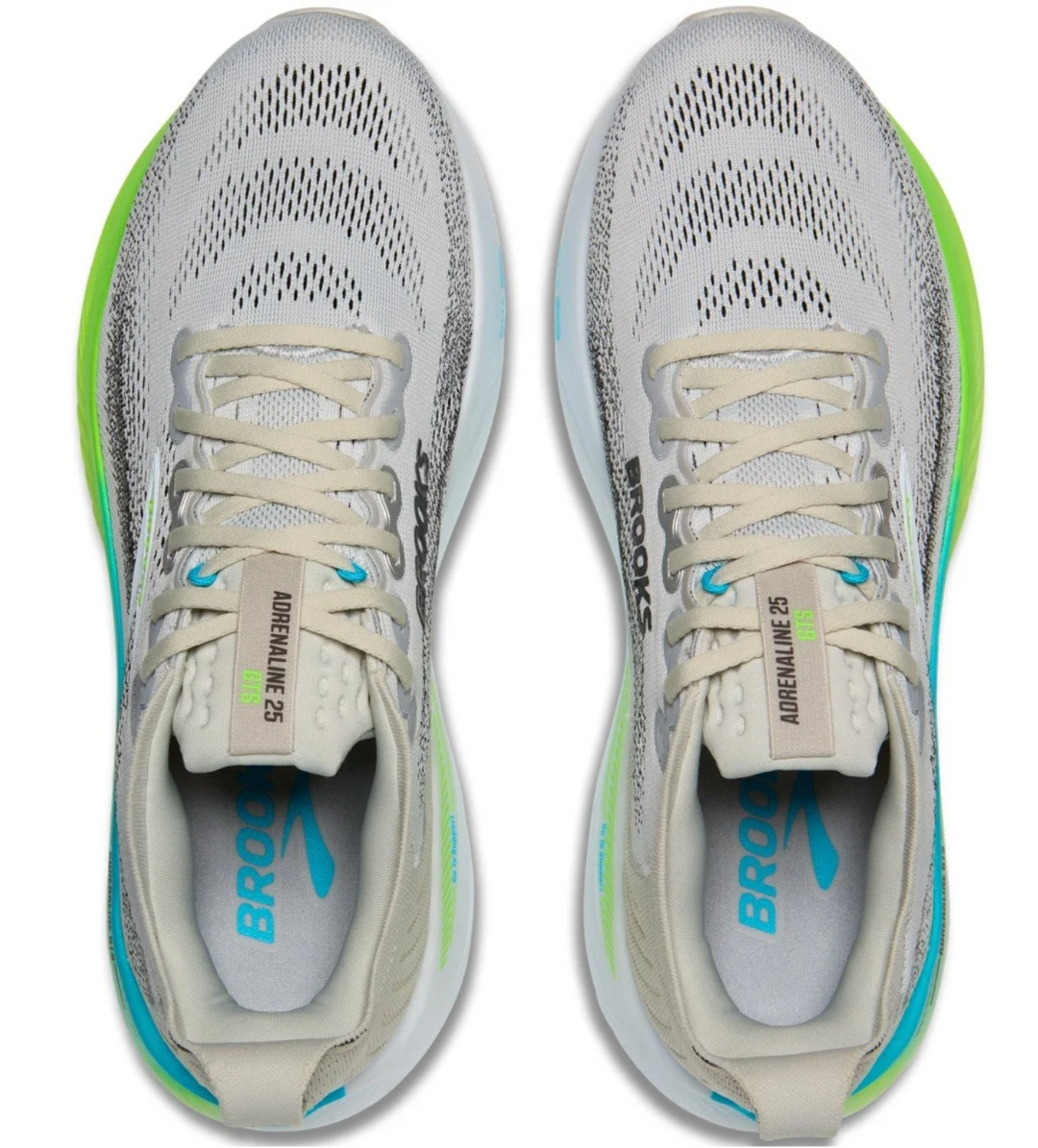 Brooks Adrenaline GTS 25 Oyster Green Gecko Blue Homme