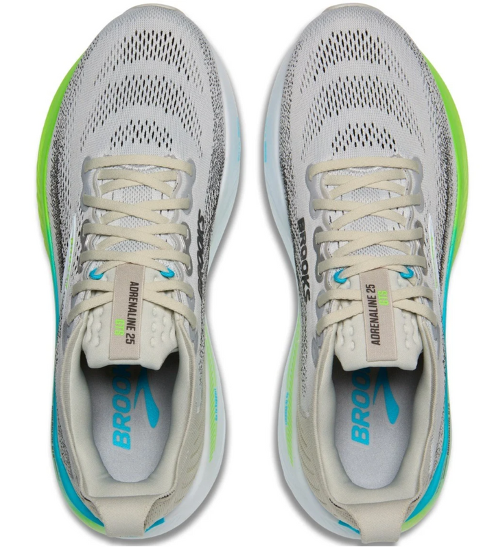 Brooks Adrenaline GTS 25 Oyster Green Gecko Blue Homme