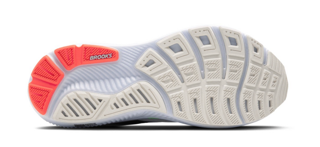 Brooks Ghost 17 White Pink Clay Gecko Homme