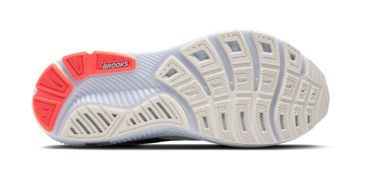 Brooks Ghost 17 White Pink Clay Gecko Homme