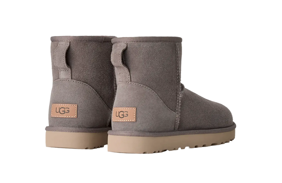 UGG Classic Mini II Stormy Grey White Pepper Femme