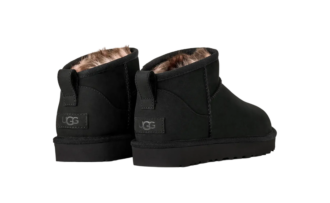 UGG Classic Ultra Mini Boot Nubuck Black Femme