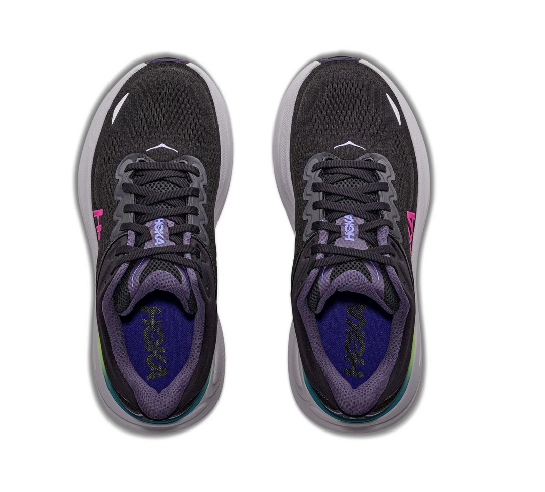 HOKA Bondi 9 Black Neon Dragonfruit Femme