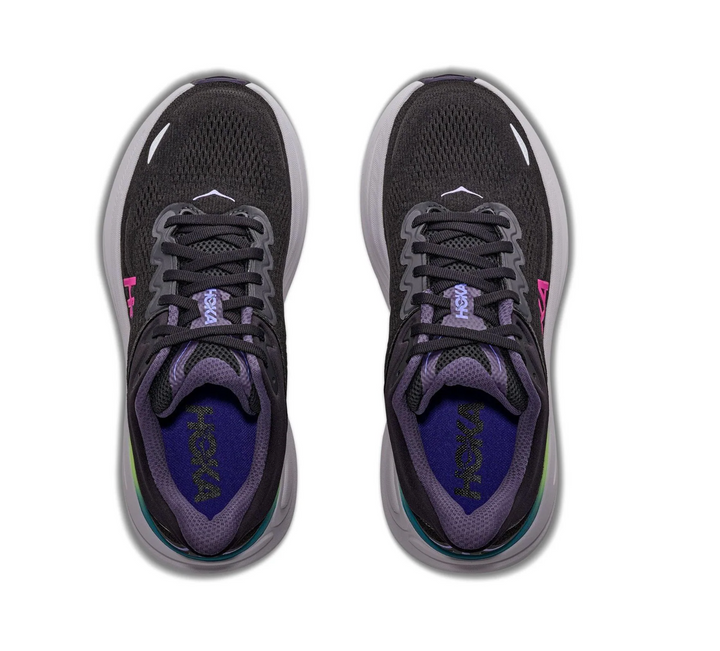 HOKA Bondi 9 Black Neon Dragonfruit Femme