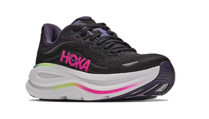 HOKA Bondi 9 Black Neon Dragonfruit Femme