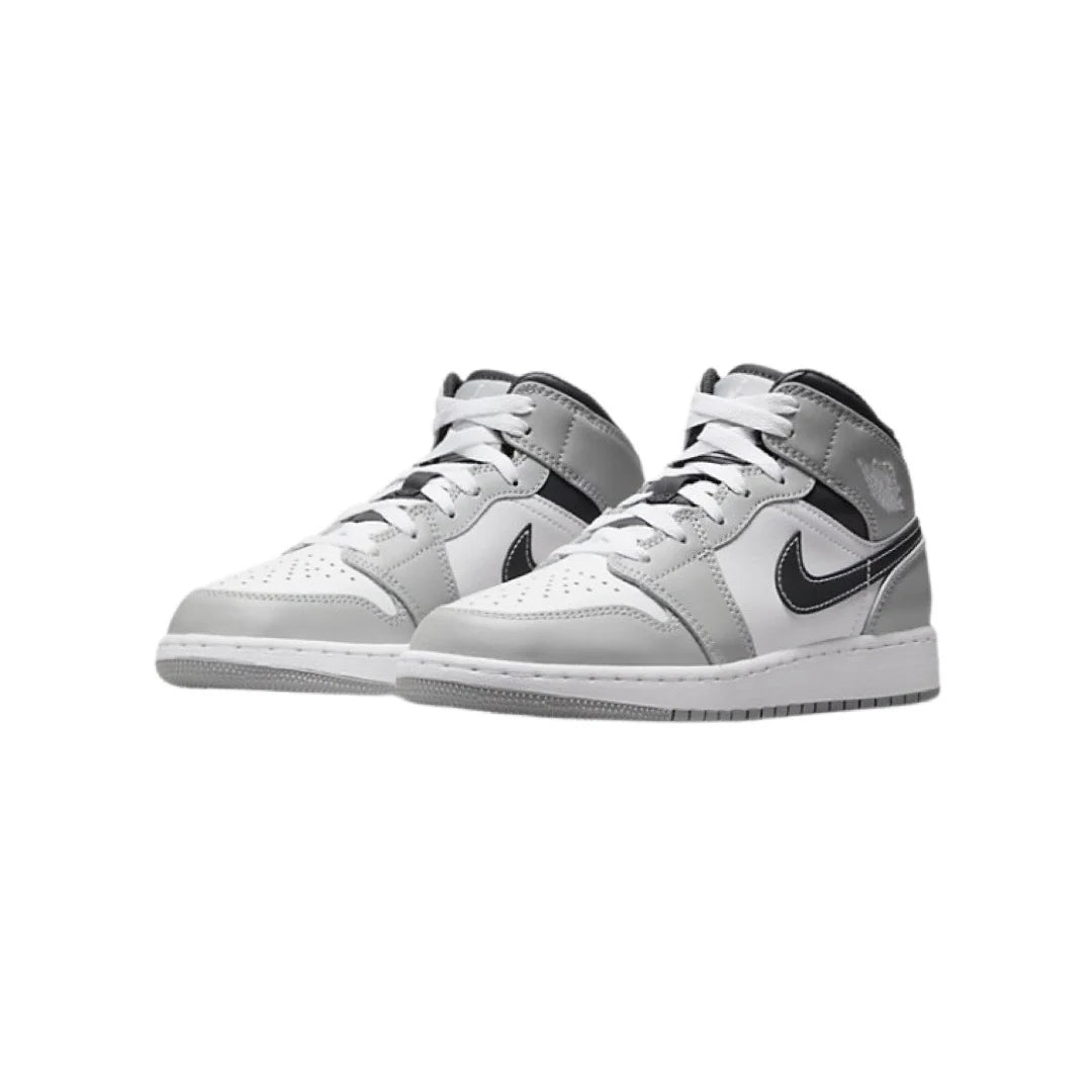 Nike Air Jordan 1 Mid Light Smoke Grey GS Femme